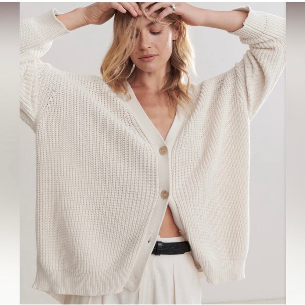 Jenni Kayne Women's Cotton Cocoon Cardigan - Picture 2 of 9